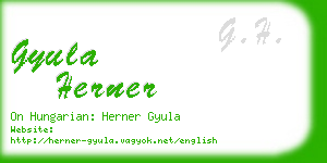 gyula herner business card